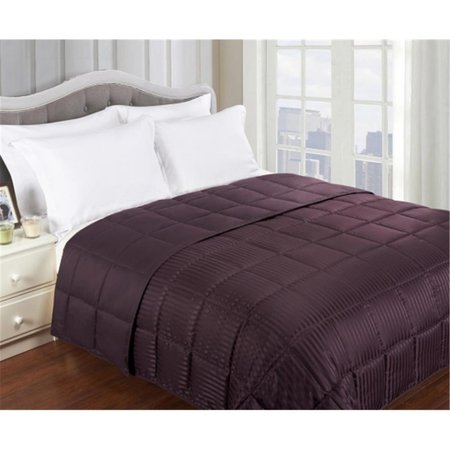 GRAND DOWN All Season Down Alternative Reversible Blanket  Full/Queen-Plum BLANKET FQ PL